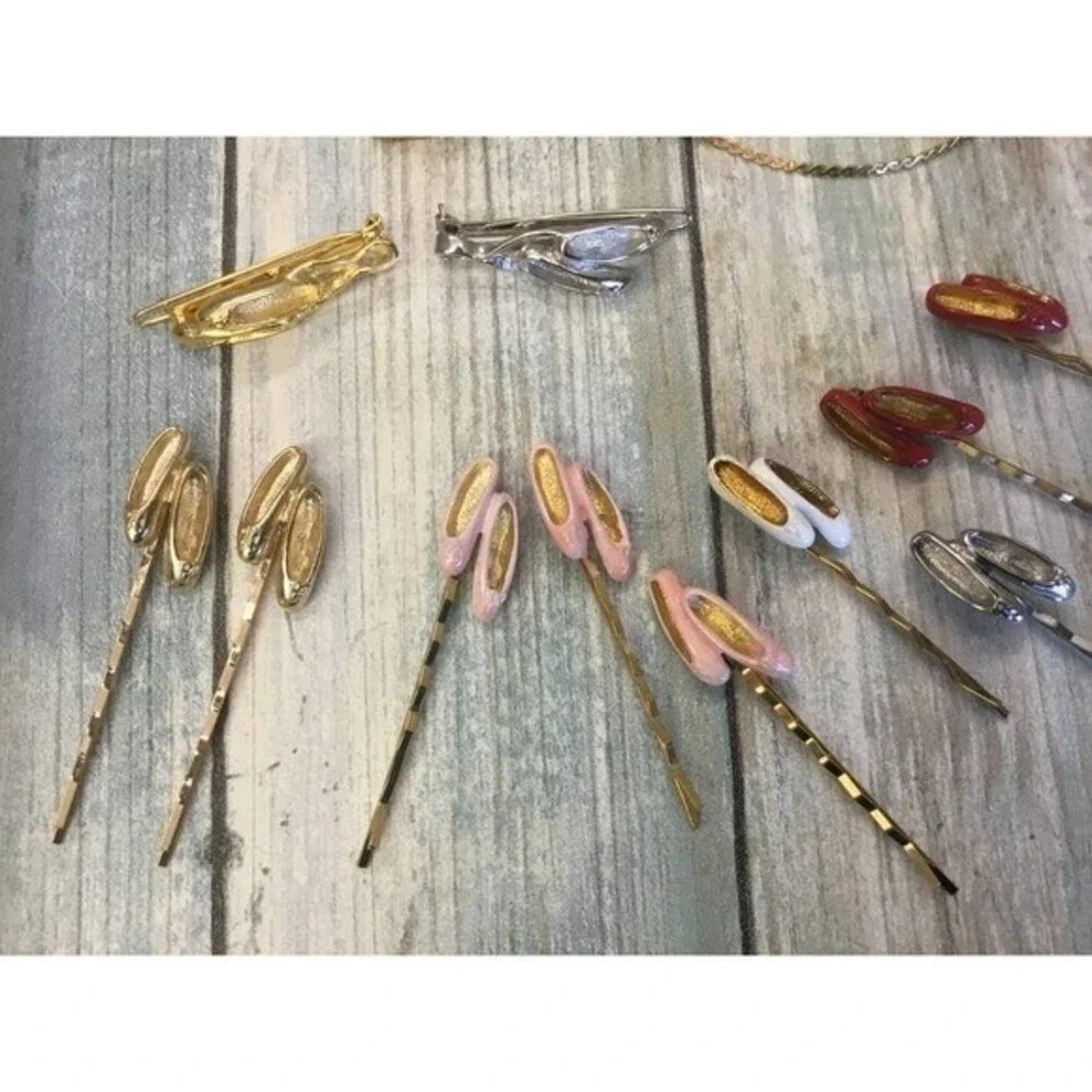 Ballerina Dancer Shoes Hairpins Necklace